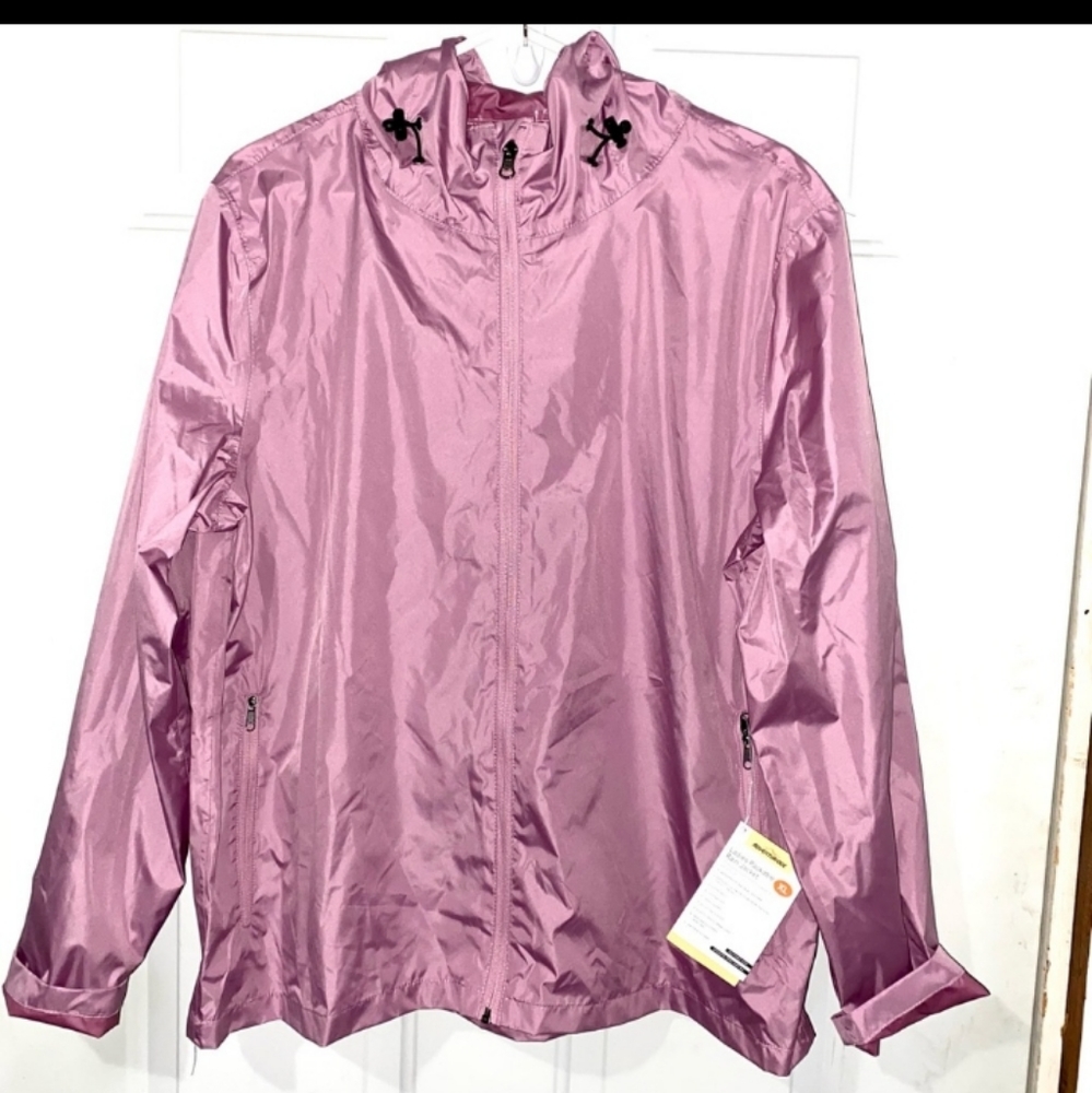Advrnturage Final $6 "Ladies Packable/Collapsable Rain Jacket" Sz.S Dusty Pink.